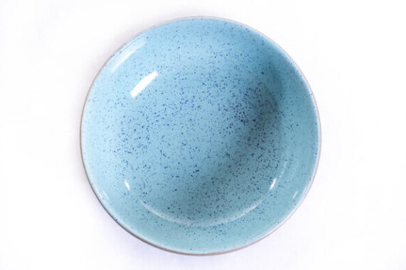 Dolni Studio Handmade sky blue Pasta Bowl/Serving Collar Bowl 9" 2