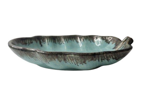 Dolni Studio Banana Leaf Platter Samudra Collection 9.4"