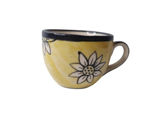 Dolni Studio Hand painted Yellow cup